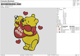 Poohbee Embroidery File 6 sizes