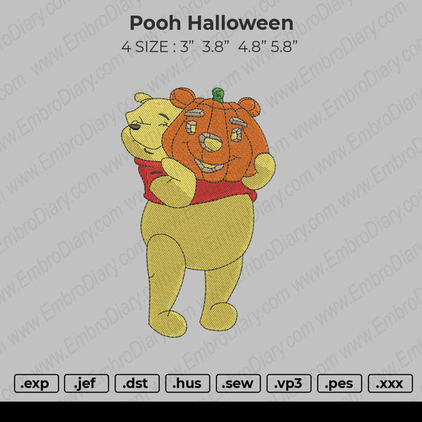 Pooh Halloween Embroidery