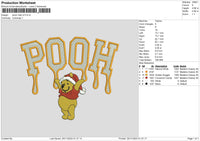 Pooh Melt V2 Embroidery File 6 sizes