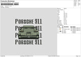 Porche911 Embroidery File 6 Sizes