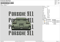 Porche911 Embroidery File 6 Sizes