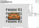 Porsche Yellow Embroidery File 6 sizes