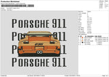 Porsche Yellow Embroidery File 6 sizes