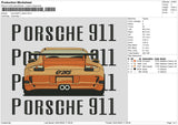 Porsche Yellow Embroidery File 6 sizes
