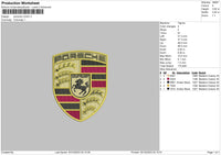 Porsche0310 Embroidery File 6 sizes