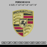 Porsche0310 Embroidery File 6 sizes