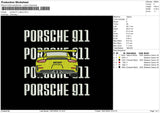 Porsche1801 Embroidery File 6 sizes