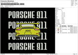 Porsche1801 Embroidery File 6 sizes