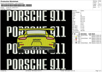 Porsche1801 Embroidery File 6 sizes