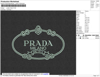 Prada Milano Oval Embroidery