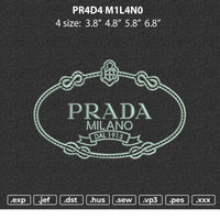 Prada Milano Oval Embroidery