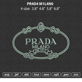 Prada Milano Oval Embroidery