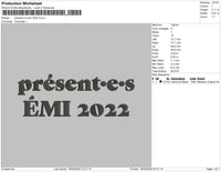 Present e s emi 2022 Embroidery