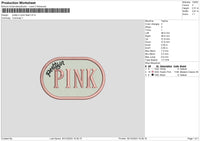 Pink Oval Embroidery File 6 sizes