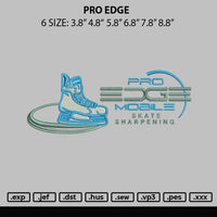 Pro Edge Embroidery File 6 sizes