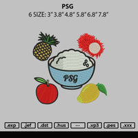 Psg Embroidery File 6 sizes