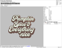 Pumpkin Spice Text Embroidery