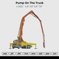 Pump On The Truck Embroidery