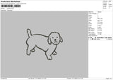 Puppie Line Embroidery File 6 sizes