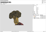 Broccoli Embroidery File 6 sizes