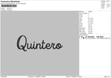 Quintero Embroidery File 6 sizes