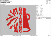 Raiders Embroidery File 6 sizes