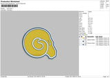 Rams L Emboidery File 6 sizes