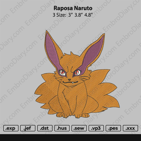 Raposa Naruto Embroidery