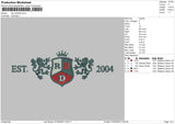 Rbd Est2004 Embroidery File 6 sizes