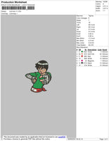 Rock Lee Drunk Embroidery