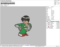 Rock Lee Drunk Embroidery