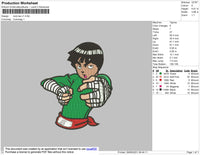 Rock Lee Drunk Embroidery