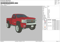 Red Truck Embroidery File 6 sizes