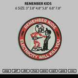 Remember Kids Embroidery File 6 sizes