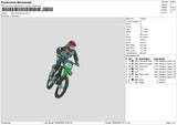 Rider Motorcycle Embroidery File 6 sizes