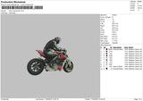 Rider Embroidery File 6 sizes