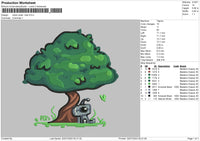 Robot Tree Embroidery File 6 sizes