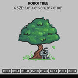 Robot Tree Embroidery File 6 sizes