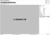Roman Numerals 1210 Embroidery File 6 sizes
