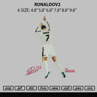 Ronaldov2 Embroidery File 6 sizes