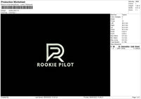 Rookie Pilot Embroidery File 6 sizes