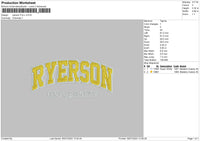 Ryerson Embroidery File 6 sizes