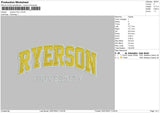 Ryerson Embroidery File 6 sizes