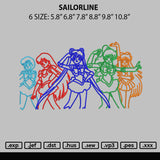Sailorline Embroidery File 6 sizes