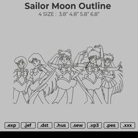 Sailor Moon Outline Embroidery