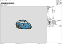 Sally Car V4 Embroidery File 6 sizes