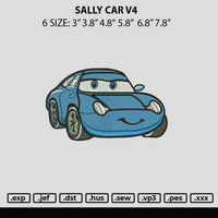 Sally Car V4 Embroidery File 6 sizes