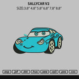 Sallycar v2 Embroidery File 6 sizes
