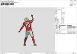 Player 19 Embroidery File 6 sizes