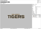 Tigers Sj Embroidery File 6 sizes